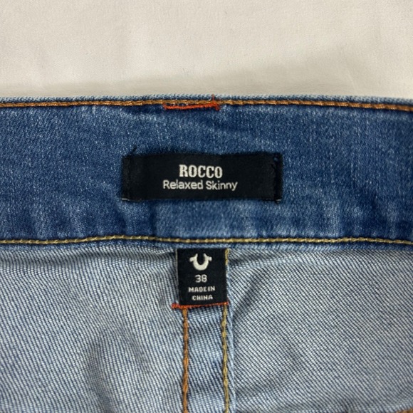 True Religion Rocco Relaxed Skinny Jeans Mens Size 38 Faded Wash Denim $164 - Picture 11 of 15